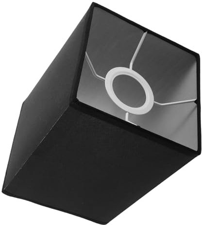 VICASKY Quadratischer Lampenschirm in Schwarz - Kleiner Eckiger Stoff-Lampenschirm Für E27 Lampen Tisch Und Stehleuchten 20 X 14 X 14 Cm Idealer Ersatz Für Stilvolle Innenbeleuchtung