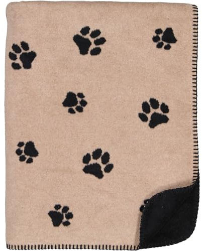 Cawö Wohndecken WE Love Dogs 62470 schwarz/beige - 93