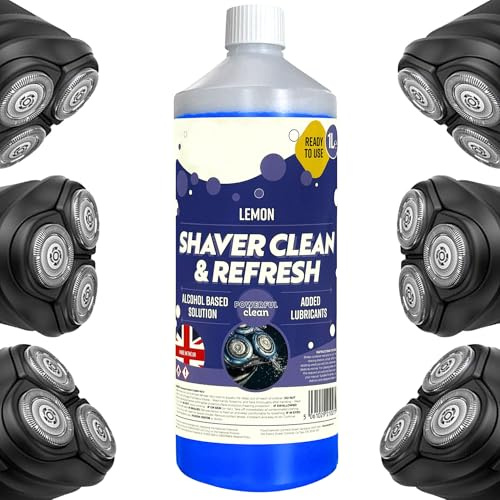 1 Litre Shaver Cleaning Refill Fluid Handy Size Bathroom Bottle | Clean & Renew Cartridge Hygienically Cleans, Removes Residual Hair & Skin Particles