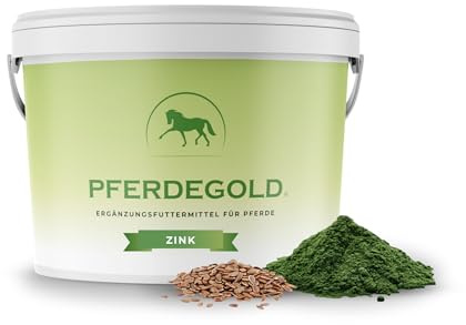 Pferdegold Zink 1,5kg - Pferde Pellets mit Zink-Komplex & Omega 3 - Unterstützt Fell, Haut & Hufe - 100% Natürlich & Dopingfrei - hohe Bioverfügbarkeit