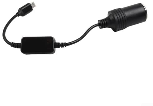 Cable convertidor tipo C para toma de corriente de coche de 12 V, ideal para cámaras de salpicadero y más