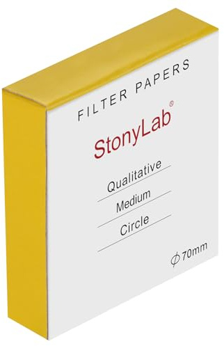 stonylab Qualitatives Filterpapier Rund, Cellulose Filterpapier mit 70mm Durchmesser und Einer Filtrationsgeschwindigkeit von 20 Mikron, Packung mit 100 Stück