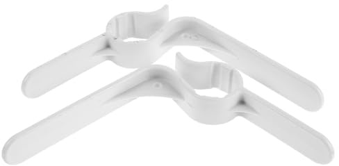 Hohopeti Pack of 2 Plastic Wheelie Bin Stoppers, Weatherproof Lid Clip and Hinge for Outdoor Bin, Replacement Part for Safe Wheelie Bin Closure and Animal Repellent