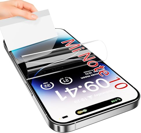 JUVENPROTO 3 Pezzi per Xiaomi Mi Note 10 TPU Pellicola Protettiva Idrogel,Pellicola Protettiva TPU per Trasparente HD Morbida Display ID Impronte Digitali(Non Vetro Temperato)