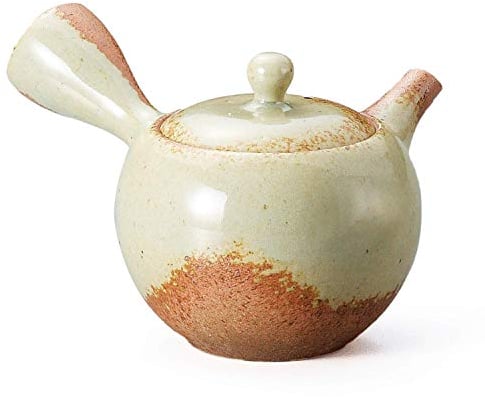 Tokoname Y715 Isshin - Tetera redonda esmaltada con ceniza, 239.5 ml (230 ml)