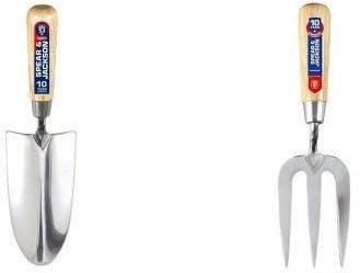 Spear & Jackson 3010TR Neverbend Stainless Steel Hand Trowel & 3060WF Neverbend Stainless Steel Weed Fork Bundle