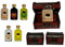 Lote de 10 Botellas de Licor Mini (Surtidas) en Baúl de MaderaClasico. Detalles de Bodas y Eventos.(8 cm. - 5 cl.)(9,5 x 6,5 cm.)