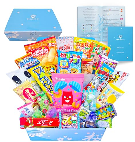 Japanese Snacks & Candy Box & English Pamphlet 30 x Dagashi Sweets Candy Valentines Gift