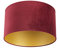 QAZQA Baumwolle Velour Lampenschirm rot 35I35I20 mit Gold I Messingener Innenseite,