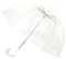 SMATI Parapluie long - transparent – forme cloche - ouverture automatique - 8 baleines en fibre de verre - Anti-Vent - EXTREME SOLIDE (Blanc Mariage)
