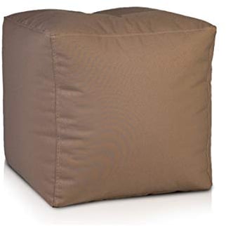 Ecopuf Cube - Sitzhocker Hocker Polyestergewebe Outdoor 100% Wasserdicht für außen und innen Sitzbox Würfel Pouf Ottomane Fußbank Zwei Größen erhältlich 37x37 cm - Faber Turteltaube M7
