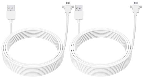 Eufy 2C/2C Pro Ladekabel, 9 m, wetterfestes USB-Kabel, für Eufy 2C/2C Pro Smart Sicherheitskamera (weiß) (2 Stück)