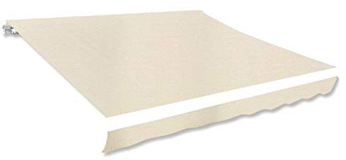 Tidyard Markisenbespannung Sonnenschutz Markisenstoff Markisentuch Markise Canvas Sonnenblumen Creme 3 x 2,5 m (ohne Rahmen)