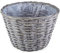 Matches21 Pot de fleurs rond en osier Gris lavé Ø 25 cm