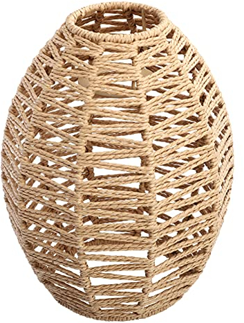 1Stk Geflochtener Lampenschirm Kronleuchterlampe Korblampe Hängelampe country style Retro- Vintage- Lichtschirm aus gewebtem Hanfseilimitat Pendellampenschirm Schnur Post