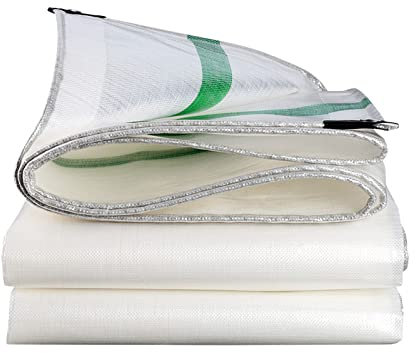HMCUIQI Telo Occhiellato PVC 4x7m, Telone Impermeabile per Esterno, Copertura Impermeabile, per Mobili da Giardino, Piscina, Camion, Telone di Protezione Impermeabile (4x7m)