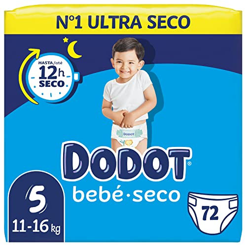 Dodot Baby-Trockene Windeln, Größe 5, Windeln, 11 kg - 16 kg, für Babys, trocken bis zu 12 Stunden