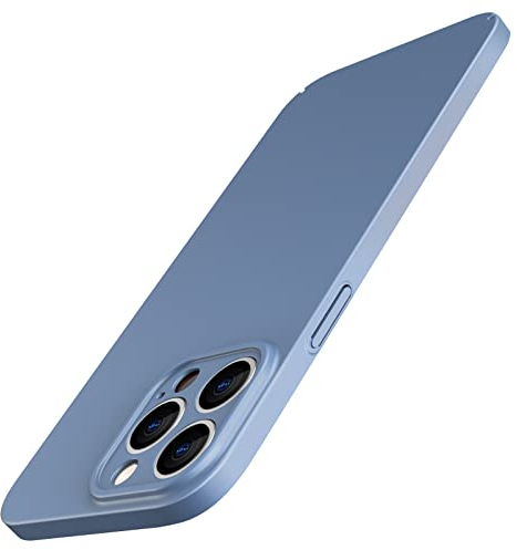 JETech Aufgerüstet Dünn (0,85 mm Dünn) Hülle für iPhone 14 Pro 6,1 Zoll, Kameraschutz Vollständiger Schutz, Ultradünn Leichtes Handyhülle Mattes Hartes PC Schutzhülle (Sierrablau)