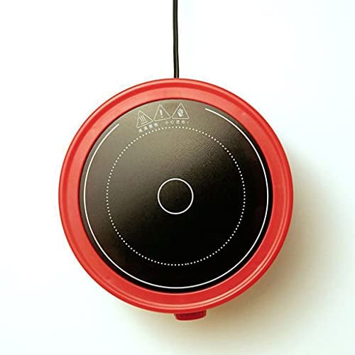 Electric Ceramic Stove, Small Mini Home Tea Stove, Portable 750W Electric Mini Stove Hot Plate Multifunction Intelligent Silent for All Teapot (Color : Red)