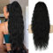 Pferdeschwanz Extensions Schwarz Lang Gewickelt Haarteil Ponytail Natürliches Kunsthaar Haar Haarverlängerunge Extensions für Damen Afro Zopf Ponytail ca.65cm 095A