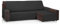 Martina Home Diamond Chaiselongue, gepolstert, 200 cm, Schwarz