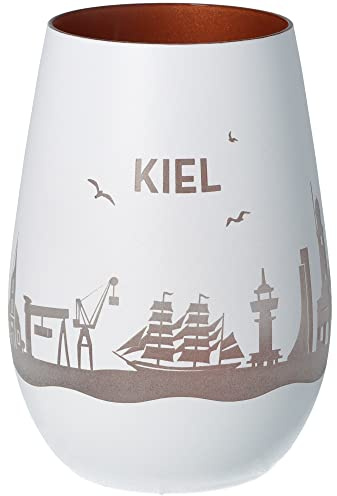 Goodtimes Windlicht Kiel Skyline Weiß & Bronze
