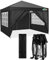 COBIZI Carpa Plegable 3x3m, Impermeable y Robusta con 4 Paredes Laterales Desmontables, Ideal para Jardín, Terraza, Fiesta, Camping y Eventos al Aire Libre - Negro