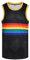 Pullonsy Herren Blank Basketball Trikots Mesh Athletic Sport Shirts Plain Performance Team Uniformen, Regenbogen gestreift-schwarz Jersey, XL