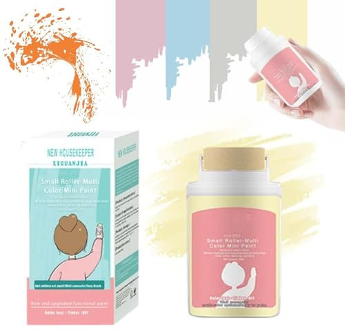 Great Wall Repair Paste, Great Wall Refinish Paint, Small Roller Wall Patching Brush Wall Repair Paste Mini, New Housekeeper Spackle Roller Paint, Quick Drying Wall Repair Paste (Yellow)