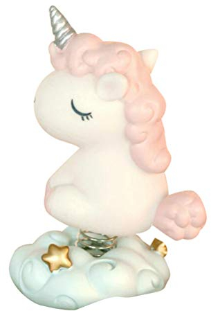 Theaque Car Decor Dashboard car Interior Shake Your Head to Bake Shaking Unicorn Statue Indoor Statue Decorate Upholstery Trim Cake Cartoon Interior Indoor Decor Decorations Resin (Pink)
