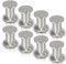 Lospitch 8er Set Aluminium Möbelfüße Höhe 100mm, belastbar bis 250 Kg, Runde Schrankfüße Tischfuß Sofafuß Möbelbeine, für Möbel, Küchenschränke, Höhenverstellbar 15mm