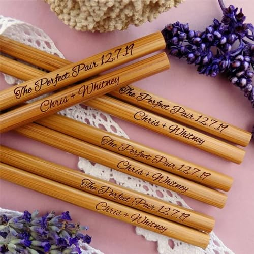YKY Palillos Personalizados Con Nombre y Letras para Boda (1 Unidad)