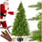 tectake® Künstlicher Weihnachtsbaum, naturgetreuer Tannenbaum künstlich mit Spritzguss- und PVC-Nadeln, biegbare Tannenzweige, pflegeleicht, Weihnachtsbaum künstlich als Weihnachtsdeko - 220 cm