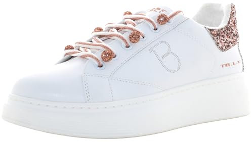 Tosca Blu Sneaker Gioiello da Donna Fenice con Glitter e microstrass Rosa Cipria - Fenice 022 16W - Taglia 39