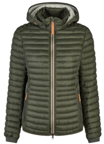 camel active Damen Leichte Steppjacke mit Kapuze | Winddichte und wasserabweisende Übergangsjacke mit 2-Wege-Reißverschluss und abnehmbarer Kapuze