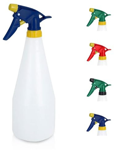 GEEZY 1 Litre Empty Spray Bottle for Cleaning – Adjustable Nozzle for Mist or Stream, Leakproof, Comfortable Trigger – Great for Gardening, Windows, Kitchen, Bathroom & DIY Cleaning Solutions