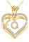 llyish Gold Initial Necklace for Women A-Z Capital Letter Heart Necklace with Rose Flower Pendant Real 925 Sterling SilverJewellery for Women Gifts for Her Girlfriend Wife Girls Birthday Presents