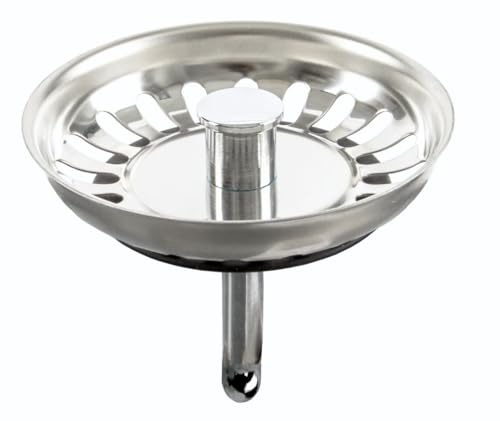 Stainless Steel Kitchen Sink Plug Strainer – Rust Free Kitchen Sink Strainer - Sink Plug Replacement for Food and Hole Hair Catcher - Hole Diameter 80mm