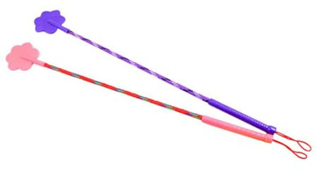 TOBBOMEY 2 Stück Haustiertrainingsstäbe Mit Gurten 42cm Flexible Clickertrainer Für Hund Und Katze Kleine Größe Langlebig Und Hautfreundlich Haustiertraining Für Drinnen Und Draußen