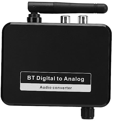 Chrees Bluetooth Audio Converter, Digital to Analog Audio Converter with Bluetooth 5.1 Chip for Stable Pairing, for TV PC Projector DVD