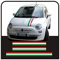 GRAFIC Aufkleber für Autos Bands und Motorrad Aufkleber Motorhaube, Dach und Kofferraum dreifarbigen Streifen Italien und Deutschland Sticker Deals (WIE AUF DEM Bild)