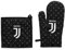 JUVENTUS 1 Set Guanto + 1 Presina da Forno, Nero, Cotone 50%, Poliester 50%, Set di 2 Presine da Forno