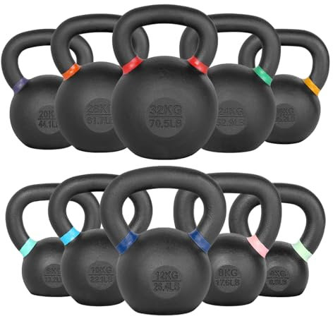 Extreme Fitness Cast Iron Kettlebells Weight Strength Training Workout Gym (4kg-32kg) (12)