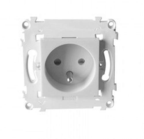 Schneider Electric Prise PC+T à connexion rapide ALB 81073 Blanc 2P+T, 16A, 230V, Type E, Plastique, Compatible avec tous les appareils