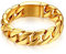 JewelryWe Panzerkette Armband Herren Gold: 20mm Breit Edelstahl Hochglanz Poliert Groß Schwer Kubanische Kette Armkette Maskulines Panzerarmband Schmuck Geschenk für Männer Freund Vater