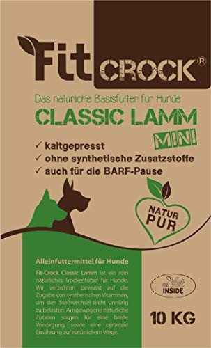 cdVet Fit-Crock Hundefutter trocken Classic Lamm Mini 2 kg, getreidefrei