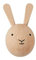 OYOY Mini - Wandhaken aus Holz Hase - Garderobenhaken Garderobe für Kinder/Kinderzimmer - 8 x 6 x 4,5 cm