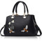 NICOLE&DORIS Handtaschen Damen Mode Schultertasche Geldbörse Retro Umhängetasche Frau Tote Stickerei Schwarze Biene 2