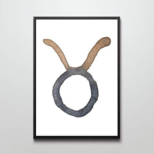 Din A4 Kunstdruck ungerahmt Sternzeichen Stier Zodiac Taurus Astrologie Sterne Aquarell Wasserfarbe modern Geschenk Druck Poster Deko Bild