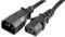 Pro Power PE01088 1 m 10A IEC C14 Plug to IEC C13 Socket Extension Lead, Black, 1 m
